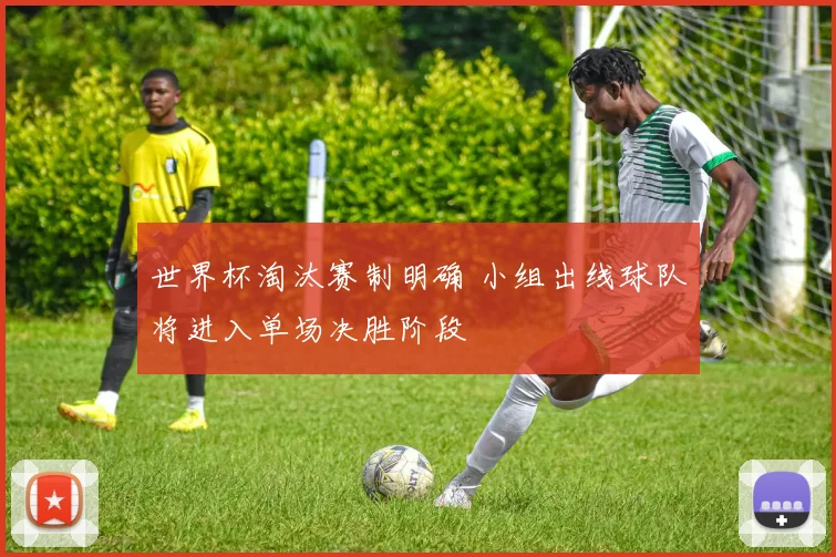 世界杯淘汰赛制明确 小组出线球队将进入单场决胜阶段